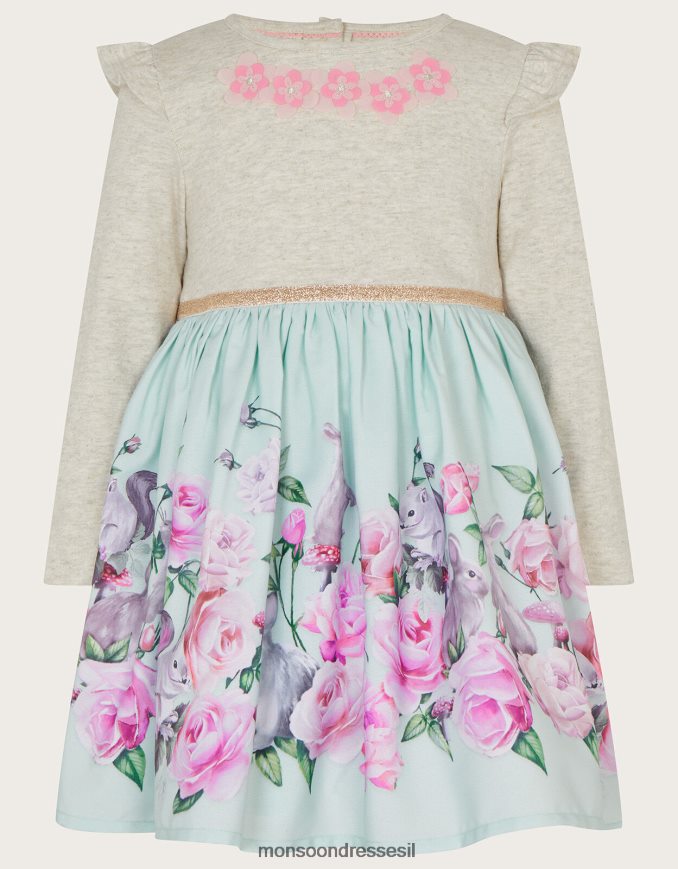 הַלבָּשָׁה Monsoon שמלת בייבי יער 2 ב-1 כחול (אקווה) ילדה HTJ0TZ2089