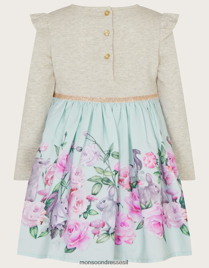 הַלבָּשָׁה Monsoon שמלת בייבי יער 2 ב-1 כחול (אקווה) ילדה HTJ0TZ2089