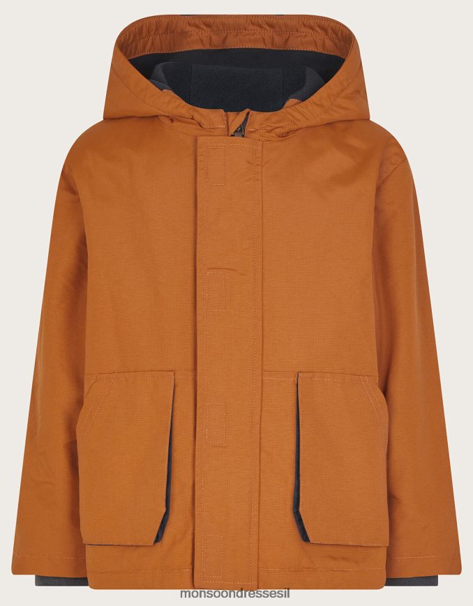 הַלבָּשָׁה Monsoon מעיל פארקה ג'ילט 2 ב-1 חום יֶלֶד HTJ0TZ2220