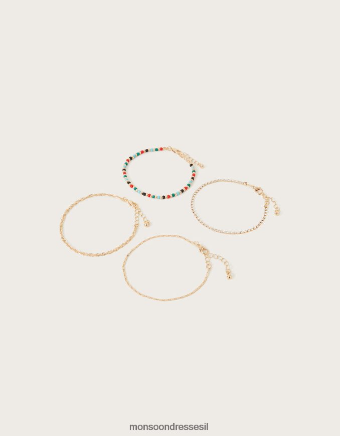 אבזר Monsoon צמידי חרוזים חבילה 4 חַם נשים HTJ0TZ1332