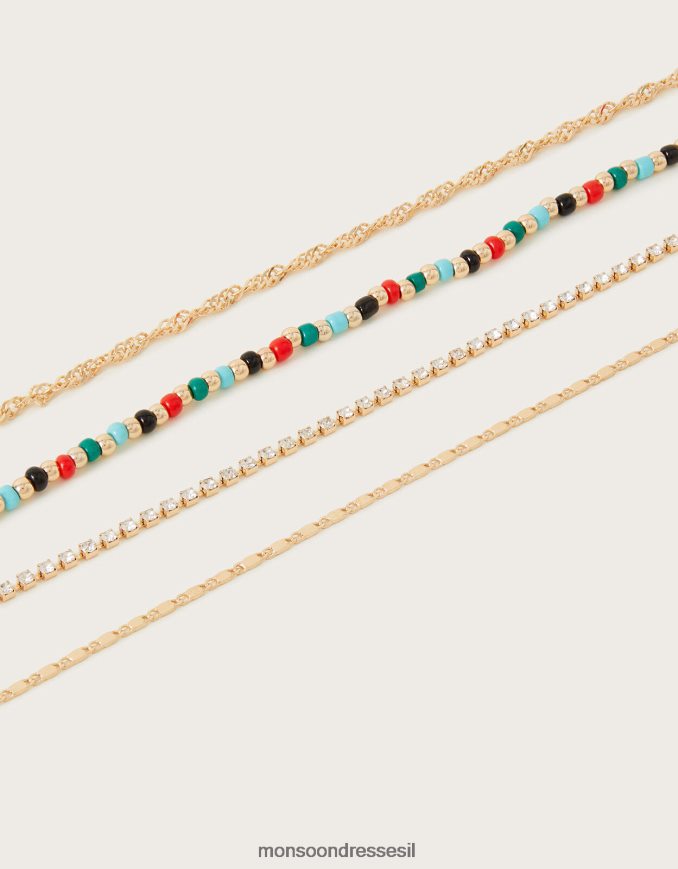 אבזר Monsoon צמידי חרוזים חבילה 4 חַם נשים HTJ0TZ1332