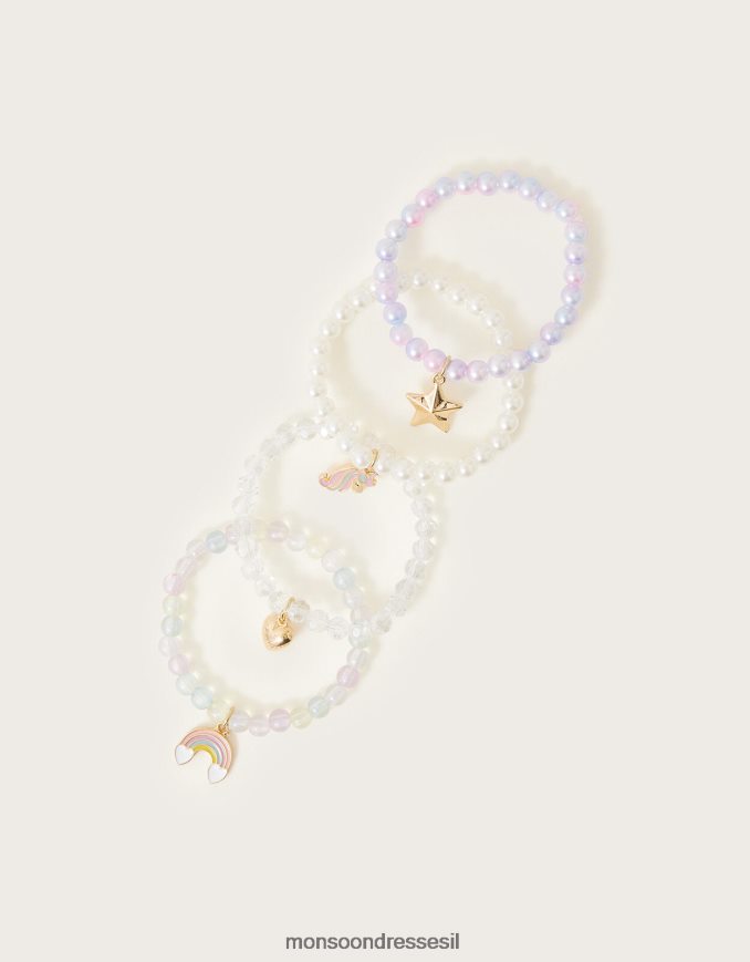 אבזר Monsoon חדי קרן צמידי מתוק 4 חבילה מְעוּדָן ילדה HTJ0TZ2457