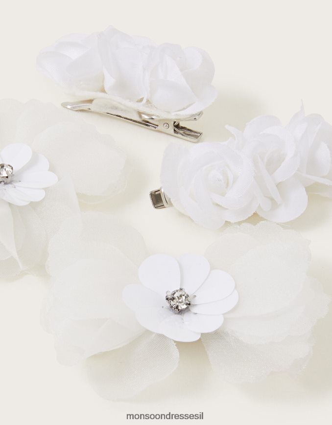 אבזר Monsoon אטבי שיער לשושבינה חבילה 4 אופנה ילדה HTJ0TZ2571