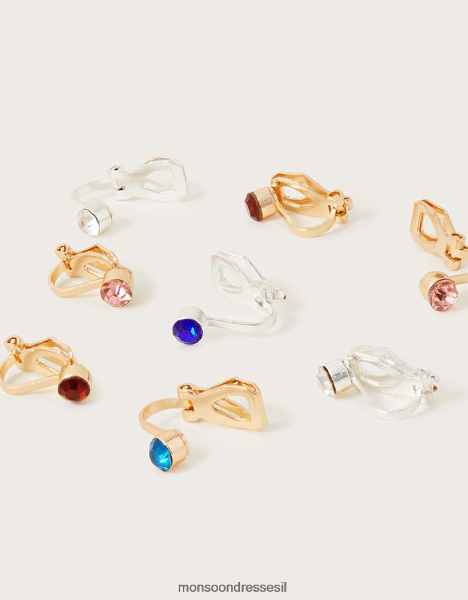 אבזר Monsoon עגילי קליפס תכשיט 5 מארז מסוגנן ילדה HTJ0TZ1623