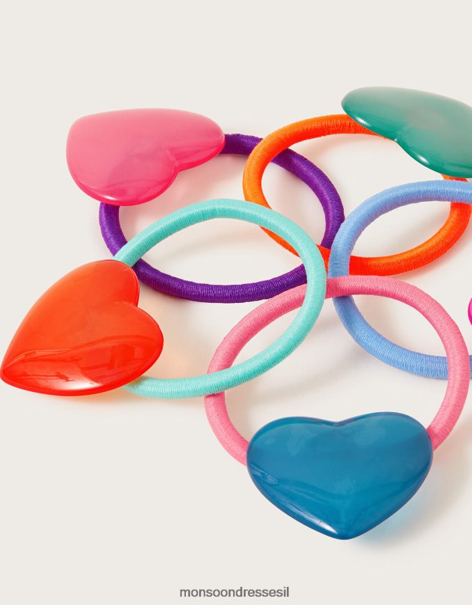 אבזר Monsoon סרטי שיער אהבה לב 5 חבילה מְעוּדָן ילדה HTJ0TZ2502