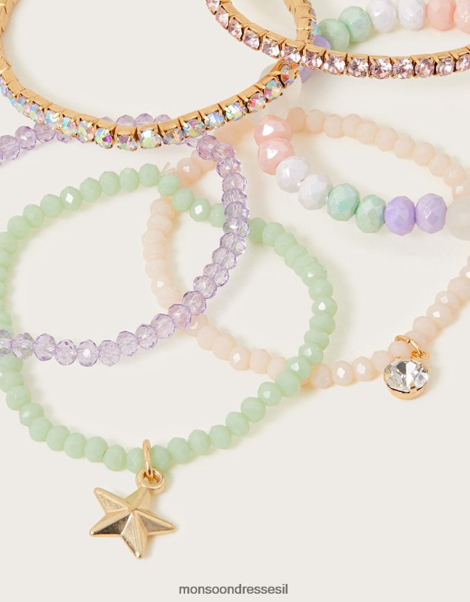 אבזר Monsoon צמידי חרוזים בוהמיינים מארז 6 אופנה ילדה HTJ0TZ2585