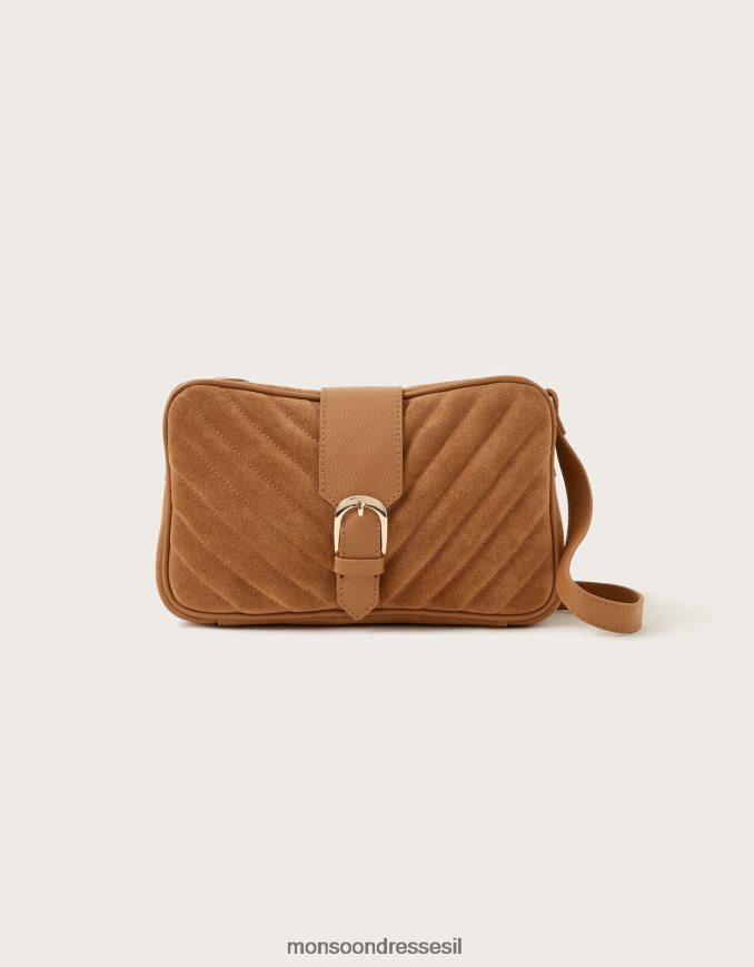 אבזר Monsoon תיק קרוס בודי משובץ עור משנות ה-70 מסוגנן נשים HTJ0TZ1352