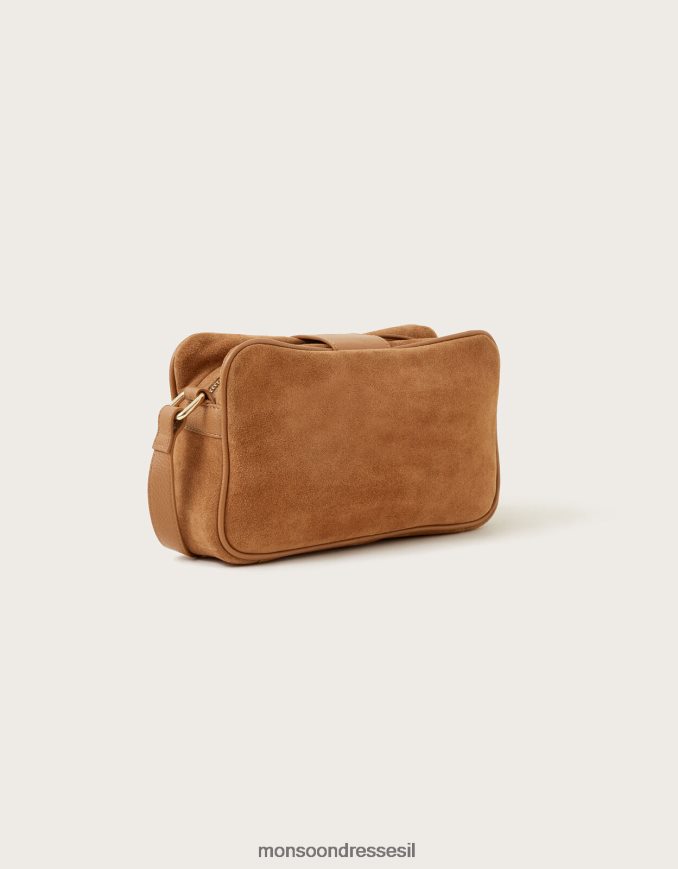 אבזר Monsoon תיק קרוס בודי משובץ עור משנות ה-70 מסוגנן נשים HTJ0TZ1352