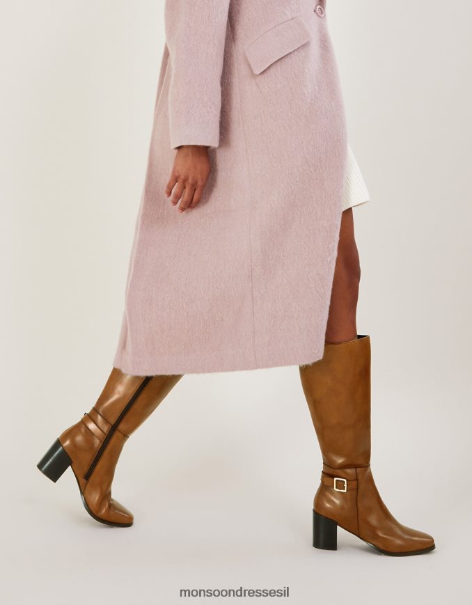 הַנעָלָה Monsoon מגפי עור ארוכים משנות ה-70 לְהִשְׁתַזֵף נשים HTJ0TZ1504