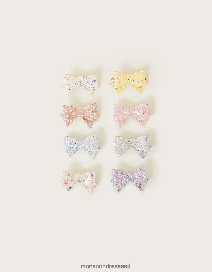 אבזר Monsoon קליפסי שיער קשת קשת 8 חבילה אופנה ילדה HTJ0TZ1760