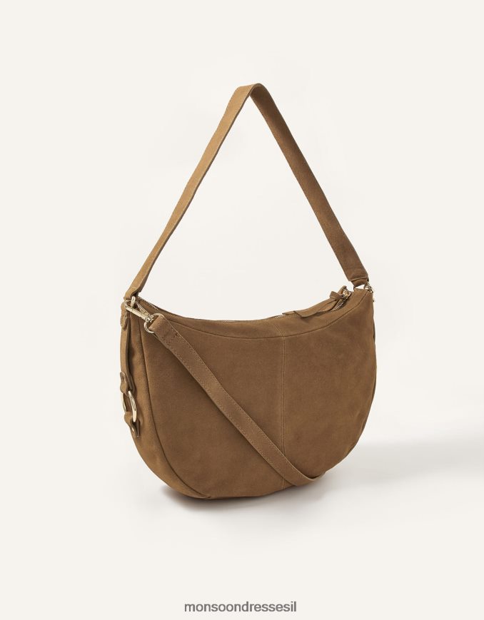 אבזר Monsoon תיק כתף זמש עם זיפ של Dana מְעוּדָן נשים HTJ0TZ1447