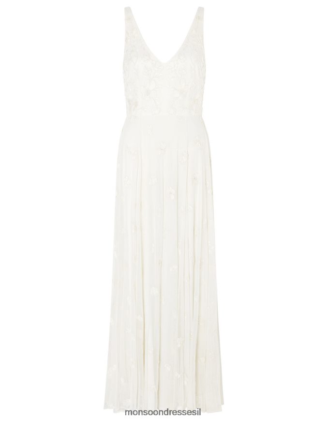 הַלבָּשָׁה Monsoon שמלת כלה פרחונית עם חרוזים של קייט שֶׁנהָב נשים HTJ0TZ1010