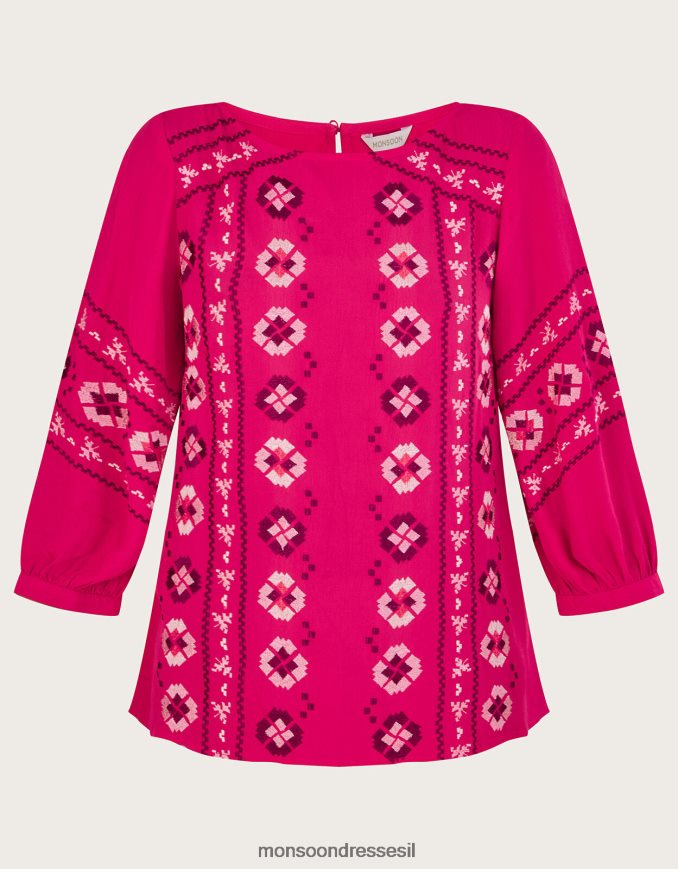 הַלבָּשָׁה Monsoon עליונית רקומה של אליאנה בוויסקוזה בת קיימא וָרוֹד נשים HTJ0TZ1065