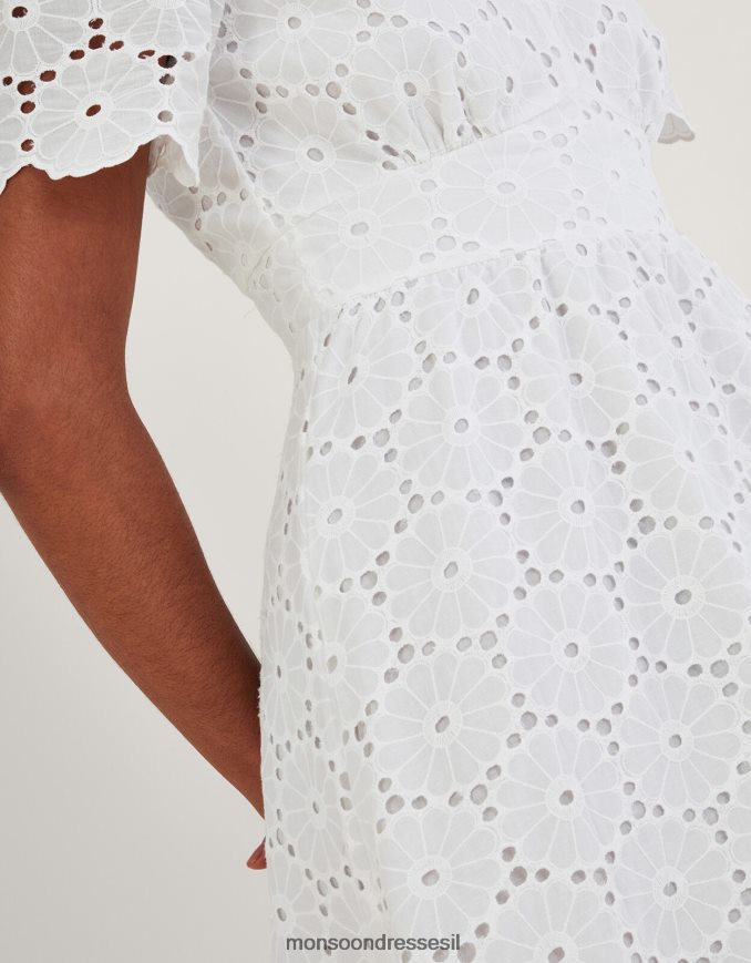 הַלבָּשָׁה Monsoon שמלת פולי ברודרי שֶׁנהָב נשים HTJ0TZ1073