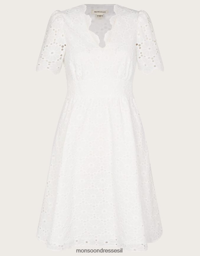 הַלבָּשָׁה Monsoon שמלת פולי ברודרי שֶׁנהָב נשים HTJ0TZ1073