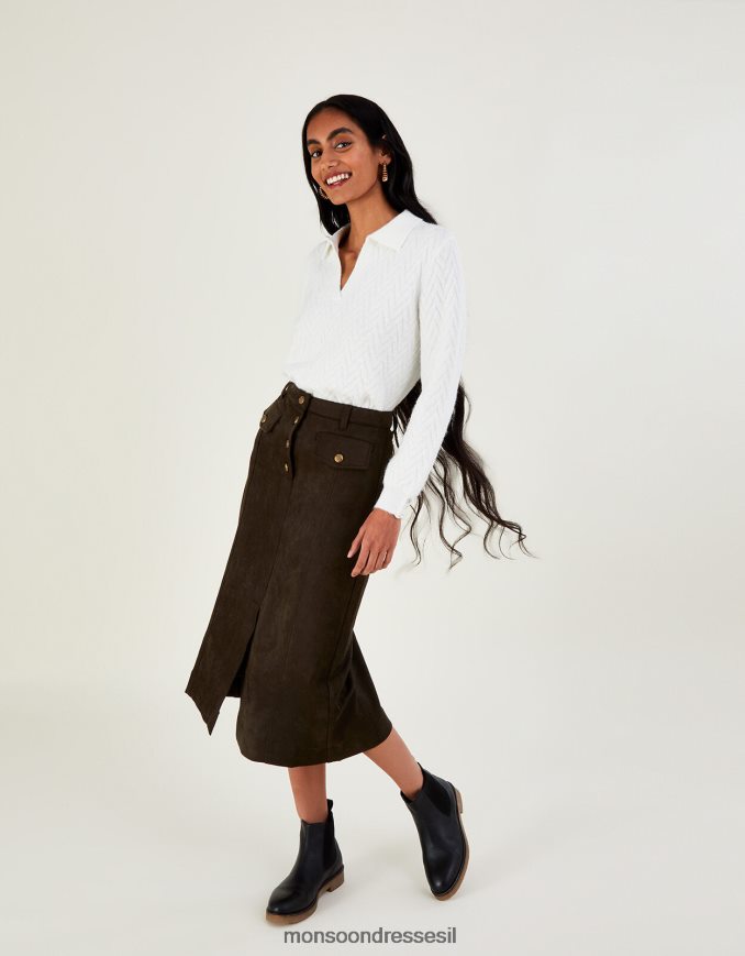 הַלבָּשָׁה Monsoon מגשר סריג כבל צווארון עם פוליאסטר ממוחזר שֶׁנהָב נשים HTJ0TZ1075