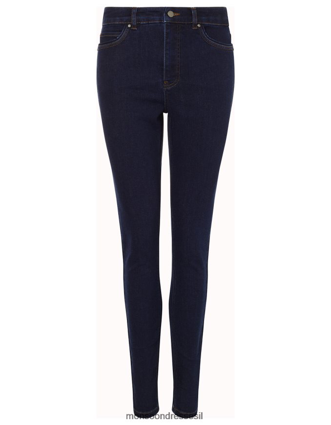 הַלבָּשָׁה Monsoon ג'ינס סקיני באורך קצר של איריס כחול (כחול שחור) נשים HTJ0TZ1097