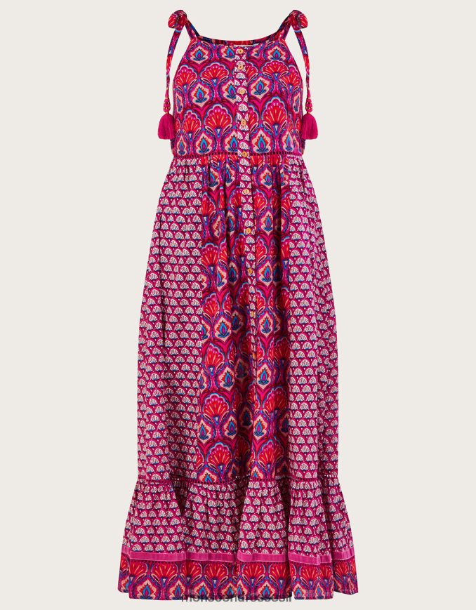 הַלבָּשָׁה Monsoon שמלה עם הדפס מאוורר של אוקטביה וָרוֹד נשים HTJ0TZ109