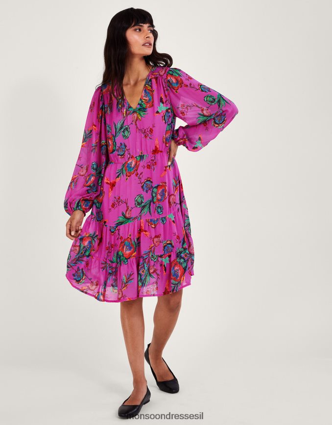 הַלבָּשָׁה Monsoon שמלת תה של ירדן וָרוֹד נשים HTJ0TZ11