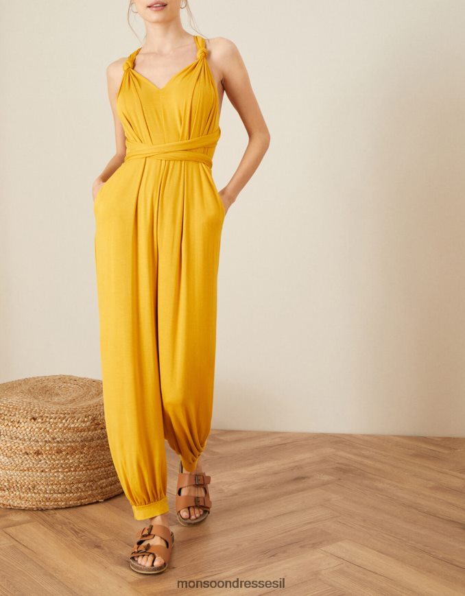 הַלבָּשָׁה Monsoon סרבל עניבה של טינה טוויסט לי צהוב (אוקרה) נשים HTJ0TZ1128