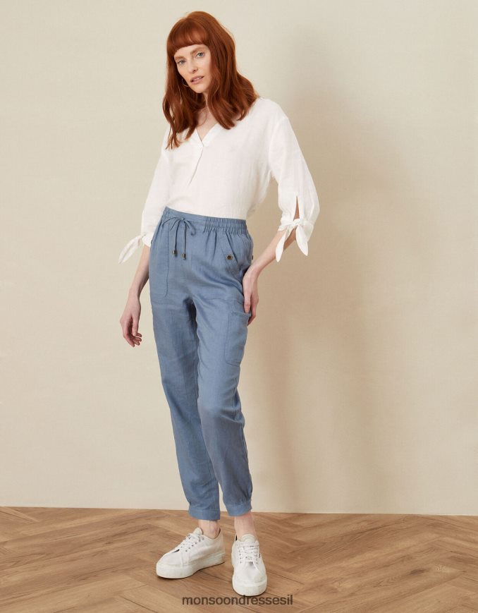 הַלבָּשָׁה Monsoon נעלי ספורט של פשתן פרג כְּחוֹל נשים HTJ0TZ1143