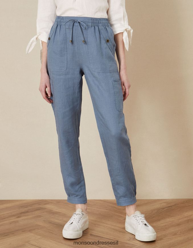 הַלבָּשָׁה Monsoon נעלי ספורט של פשתן פרג כְּחוֹל נשים HTJ0TZ1143