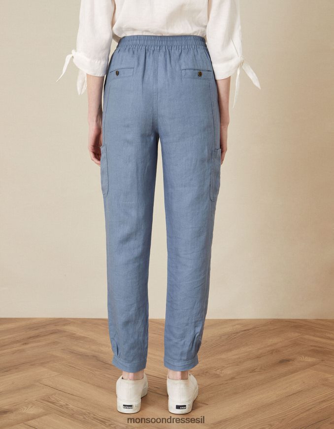 הַלבָּשָׁה Monsoon נעלי ספורט של פשתן פרג כְּחוֹל נשים HTJ0TZ1143