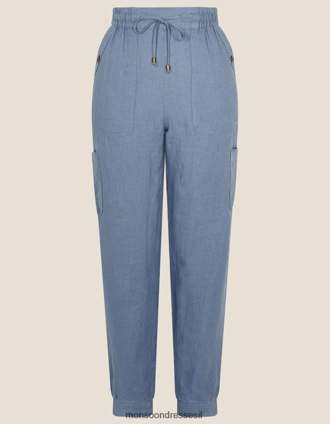 הַלבָּשָׁה Monsoon נעלי ספורט של פשתן פרג כְּחוֹל נשים HTJ0TZ1143