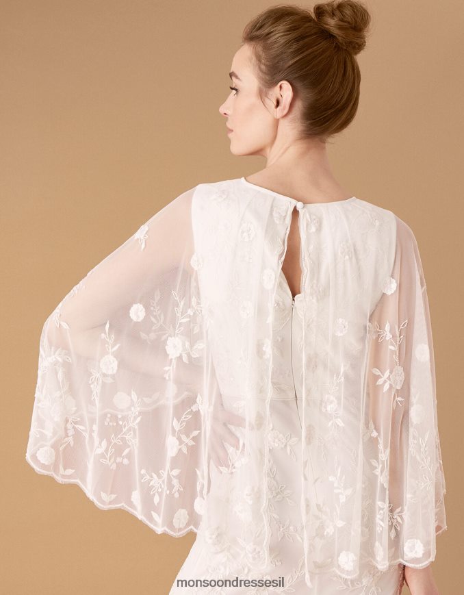 הַלבָּשָׁה Monsoon שמלת כלה שכמייה פרחונית של זואי שֶׁנהָב נשים HTJ0TZ1150