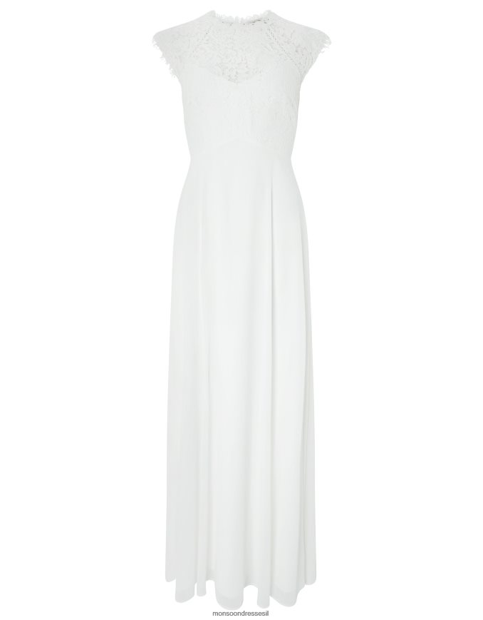 הַלבָּשָׁה Monsoon שמלת כלה מחוך תחרה ליליאן שֶׁנהָב נשים HTJ0TZ1156