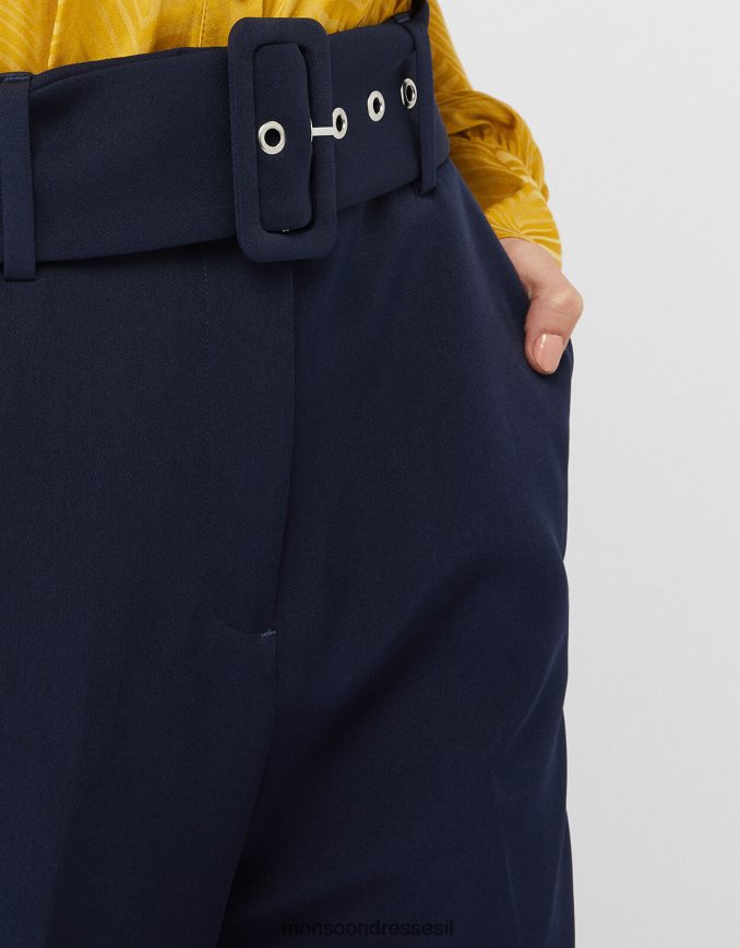 הַלבָּשָׁה Monsoon מכנס רגליים מחודדות של אריקה כחול (צי) נשים HTJ0TZ1171