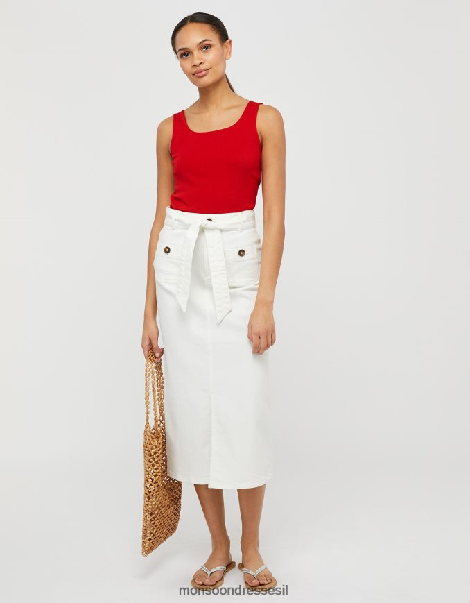 הַלבָּשָׁה Monsoon בגד ג'רסי עם צווארון מרובע של בריידי אָדוֹם נשים HTJ0TZ1172