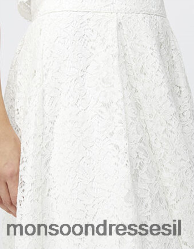 הַלבָּשָׁה Monsoon חצאית תחרה דלילה שֶׁנהָב נשים HTJ0TZ1174