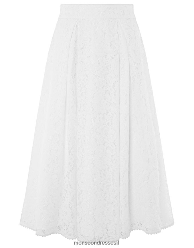 הַלבָּשָׁה Monsoon חצאית תחרה דלילה שֶׁנהָב נשים HTJ0TZ1174