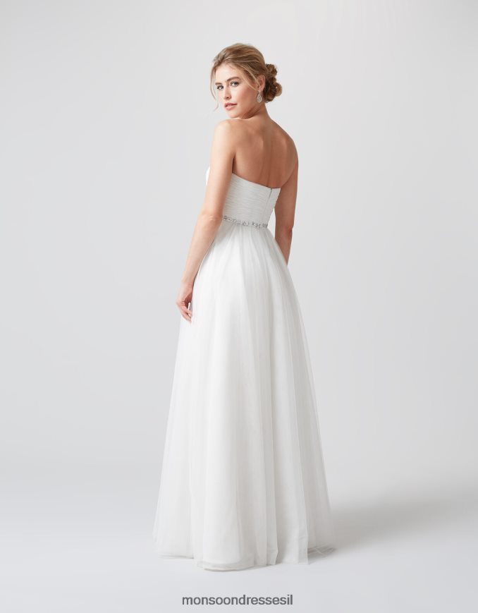 הַלבָּשָׁה Monsoon שמלת כלה מעוטרת של קלרה שֶׁנהָב נשים HTJ0TZ1180