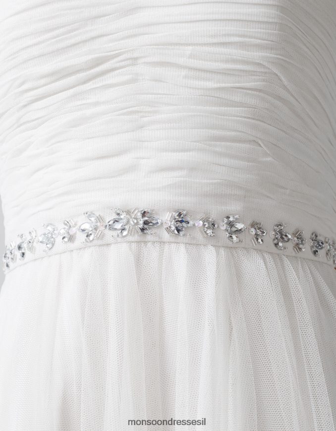 הַלבָּשָׁה Monsoon שמלת כלה מעוטרת של קלרה שֶׁנהָב נשים HTJ0TZ1180