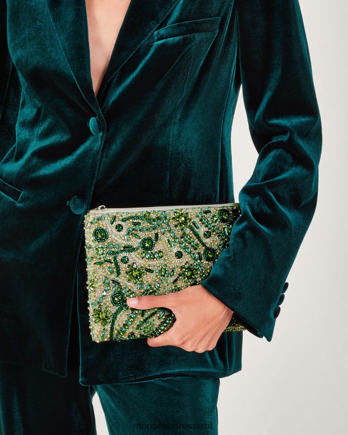 אבזר Monsoon תיק קלאץ' עם חרוזים מְעוּדָן נשים HTJ0TZ1190