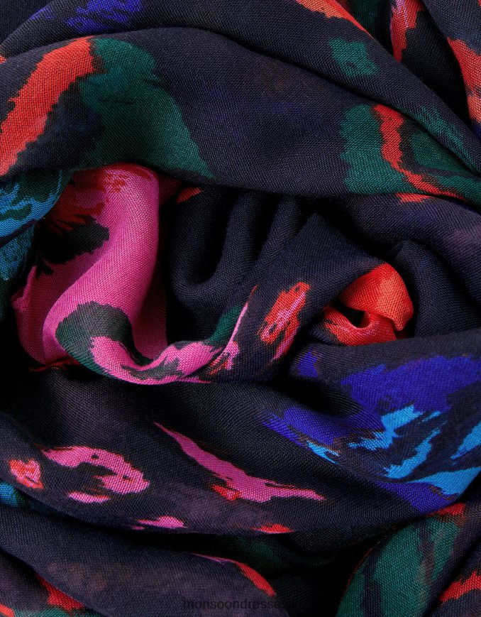 אבזר Monsoon צעיף בהדפס לב אופנה נשים HTJ0TZ1194