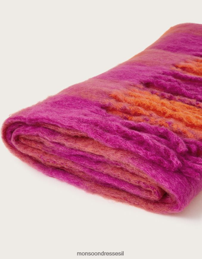 אבזר Monsoon בדוק צעיף שמיכה חַם נשים HTJ0TZ1195