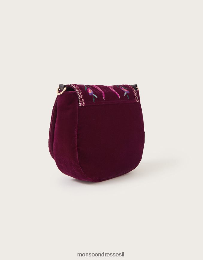 אבזר Monsoon תיק קטיפה רקום לציפור אופנה נשים HTJ0TZ1197