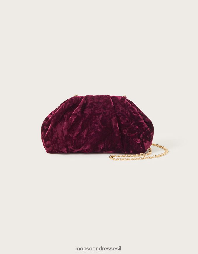 אבזר Monsoon תיק נרתיק מקטיפה כתוש מְעוּדָן נשים HTJ0TZ1207