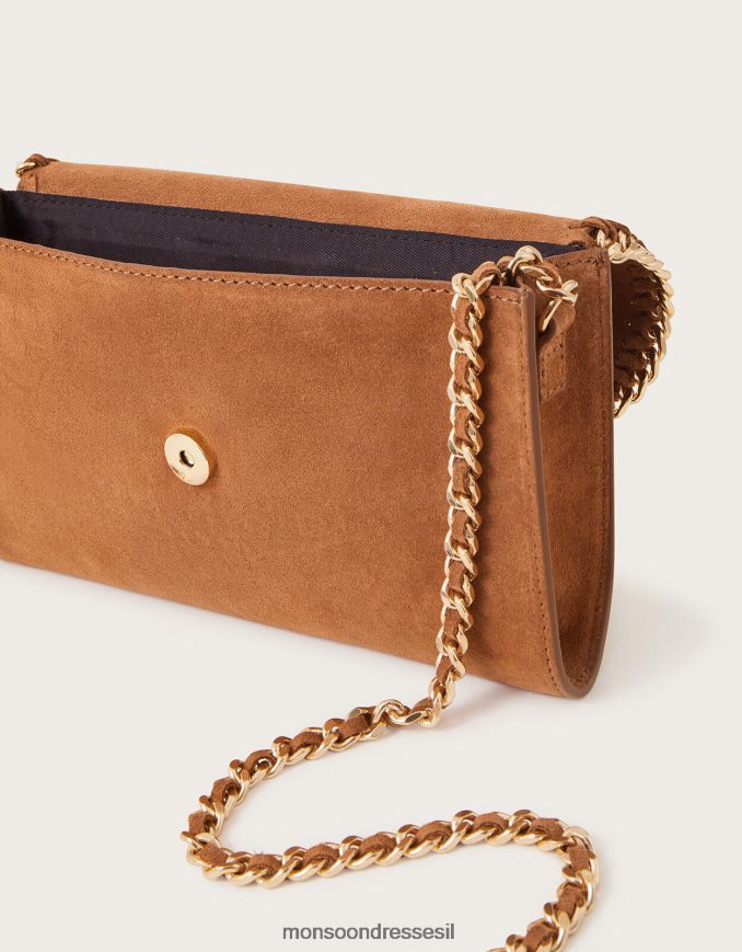 אבזר Monsoon תיק צולב גוף שרשרת זמש לְהִשְׁתַזֵף נשים HTJ0TZ1209