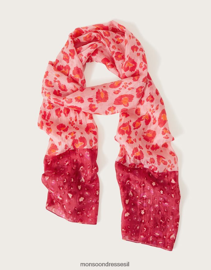 אבזר Monsoon צעיף משי בהדפס בעלי חיים מסוגנן נשים HTJ0TZ1215