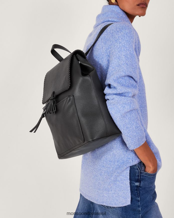 אבזר Monsoon תיק גב ציצית שָׁחוֹר נשים HTJ0TZ1217