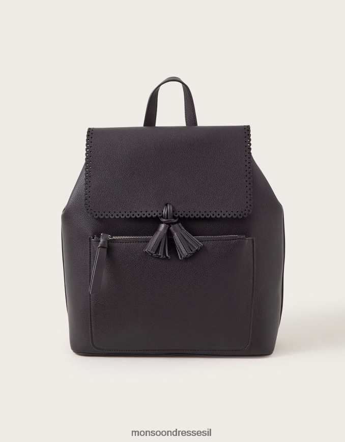 אבזר Monsoon תיק גב ציצית שָׁחוֹר נשים HTJ0TZ1217