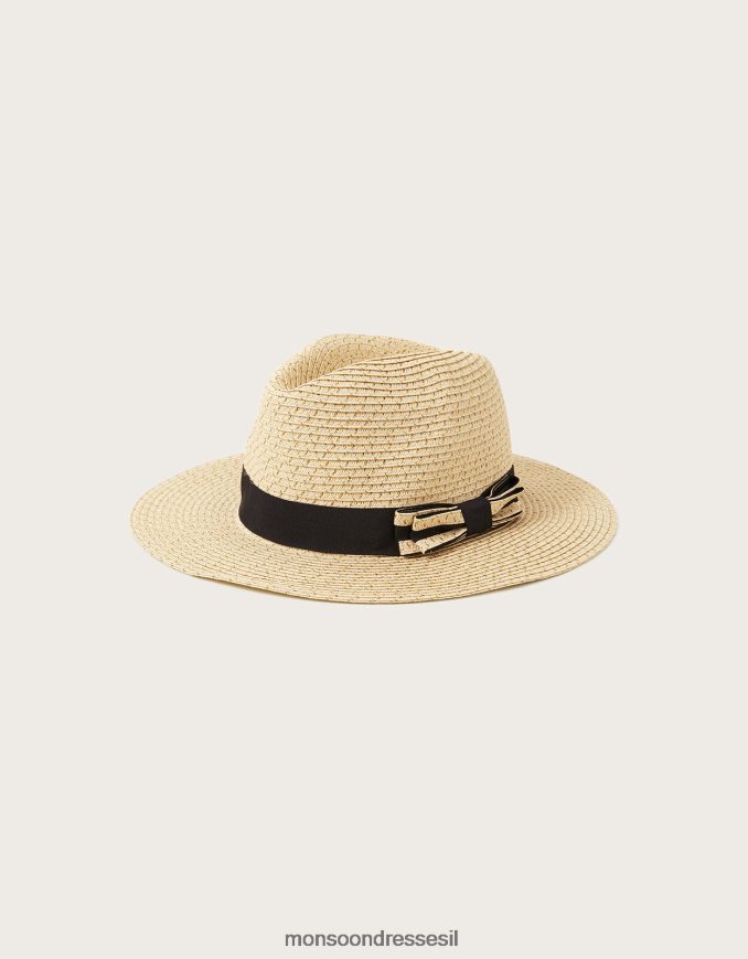 אבזר Monsoon כובע פדורה מתכתי עם פרטי קשת חַם נשים HTJ0TZ1219