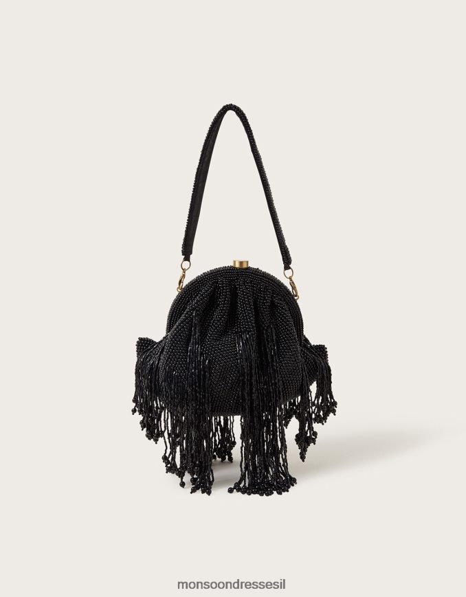 אבזר Monsoon תיק אירוע עם ציצית חרוזים אופנה נשים HTJ0TZ1223