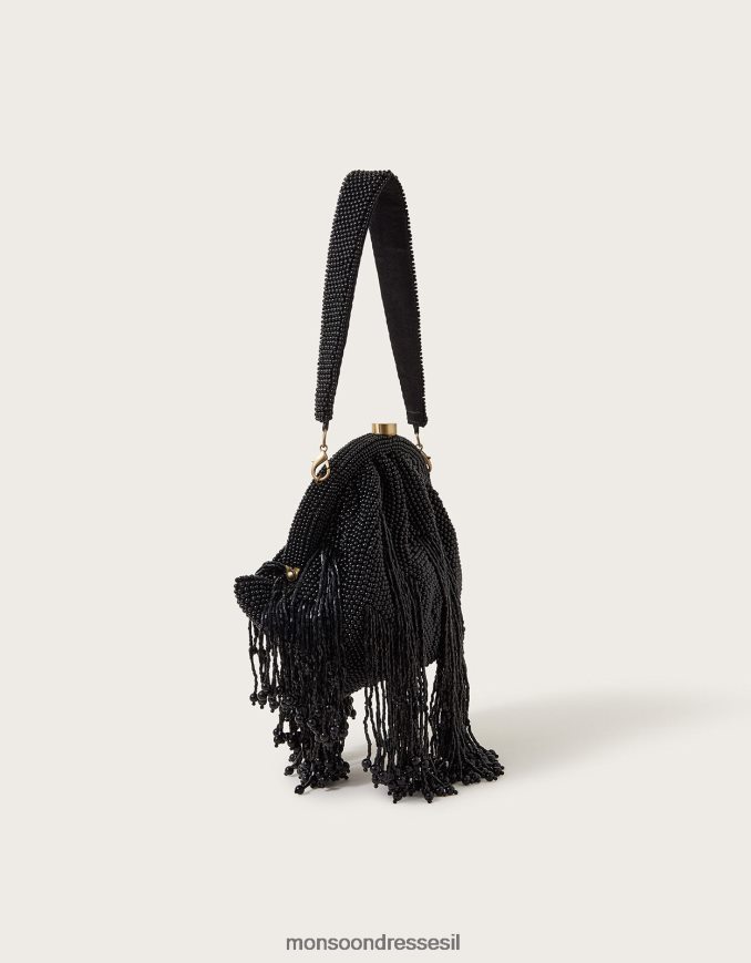 אבזר Monsoon תיק אירוע עם ציצית חרוזים אופנה נשים HTJ0TZ1223