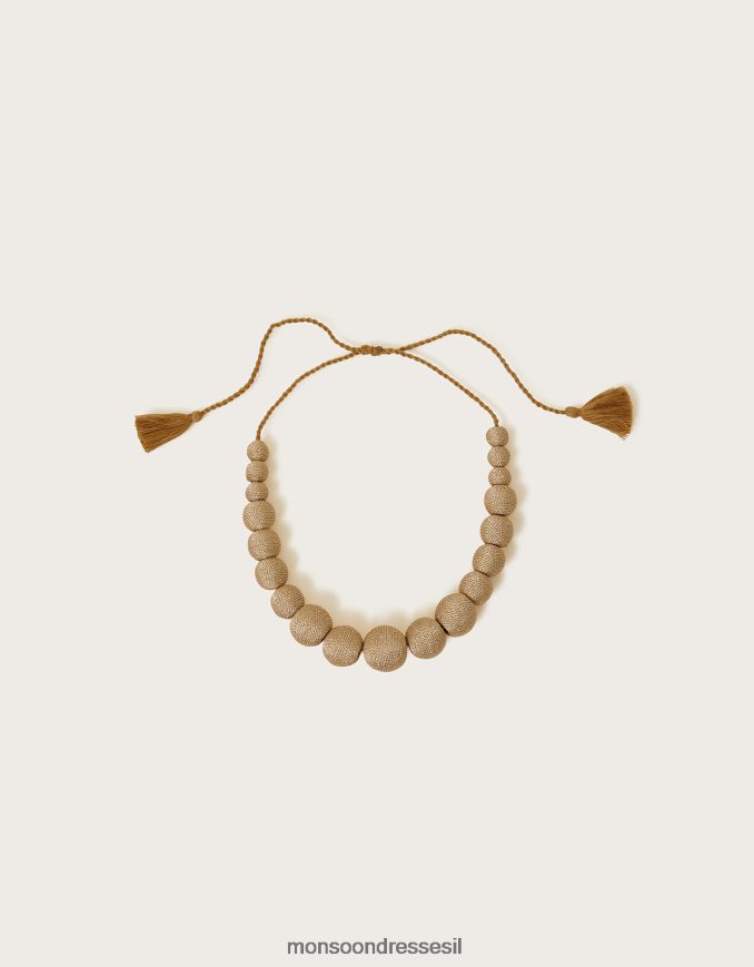 אבזר Monsoon שרשרת פירוט ציצית עם חרוזים אופנה נשים HTJ0TZ1229