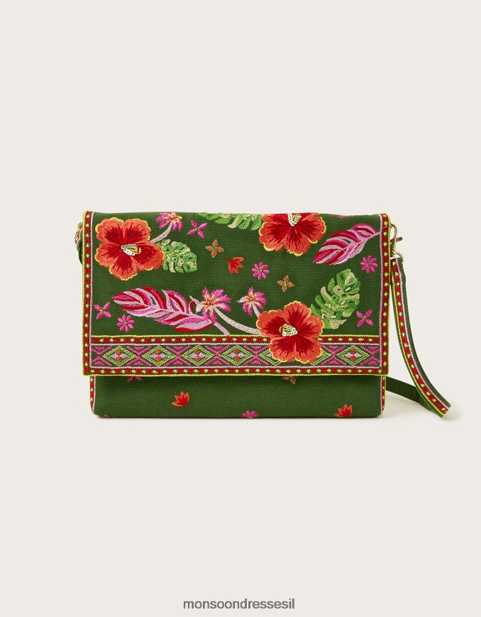 אבזר Monsoon תיק צולב גוף רקום אופנה נשים HTJ0TZ1231